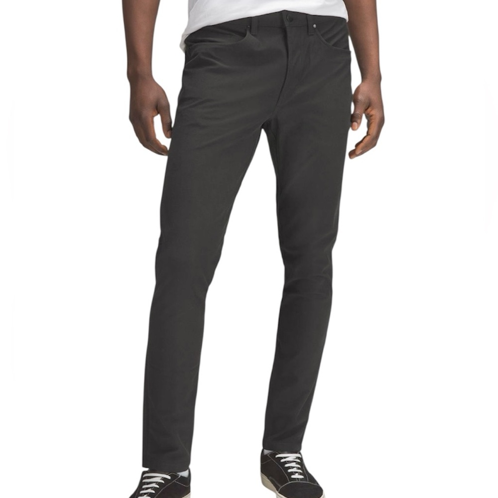 LULULEMON Men’s ABC Slim Fit Warpstreme Pants Trousers Black Lightweight Size 31